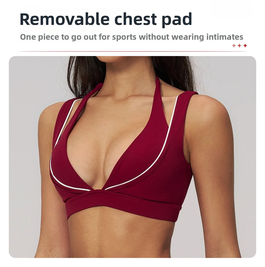 Summer Women's Sports Bra Anti-Sweat Fitness Top Women Yoga Bra Cycling Shockproof Crop Top Cross Back Sport Bra Gym Workout Top