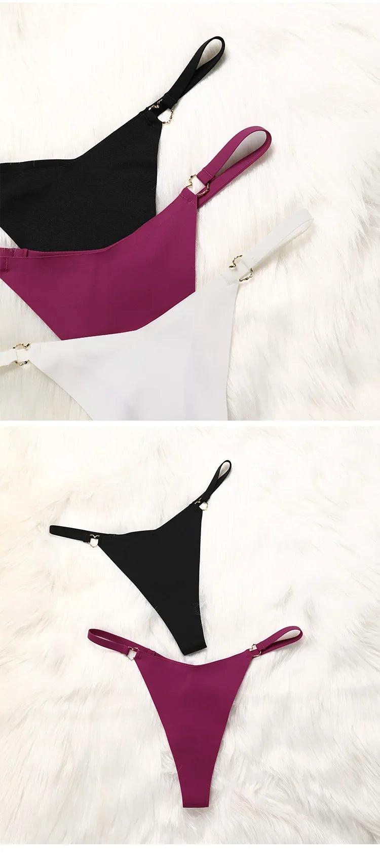 Iron Ring Ice Silk Sexy Women G String Briefs Panties Girls Underwear Thong Underpants Seamless Lingerie Plus Size S-XL