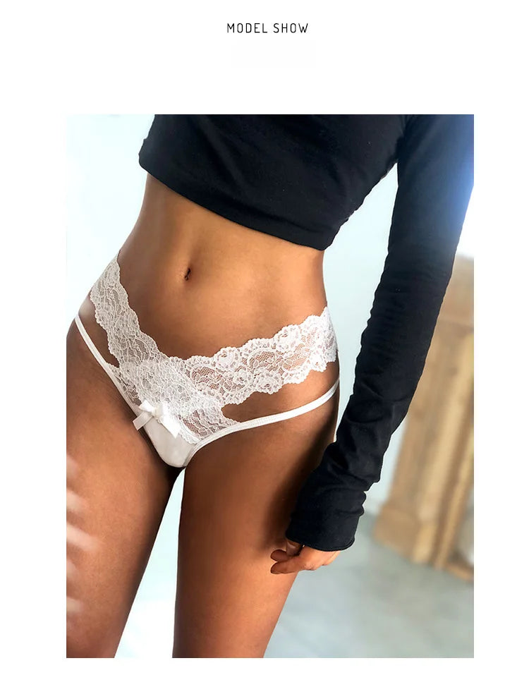 High Quality Sexy Women Panties Transparent Hollow Out Underwear Girls Briefs Lace Underpants Lingerie Girls G string Intimates