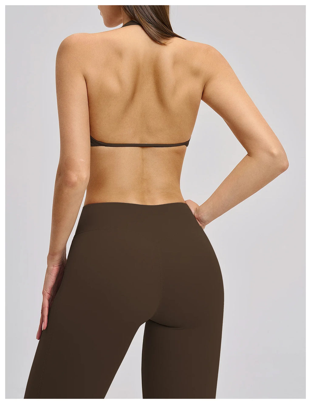 Summer Sports Bra Women Seamless Halter Top Fitness Bra High Support Push-up Open Back Gym wear Running Yoga Workout Underwear