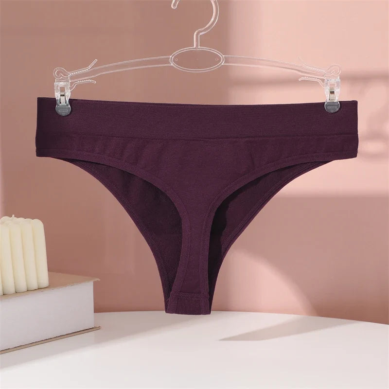 3PCS Seamless Women's Lingerie Female Thongs Sexy Underwear Low-Rise Underpant Women's Panties Intimates Bikini Briefs S-XL