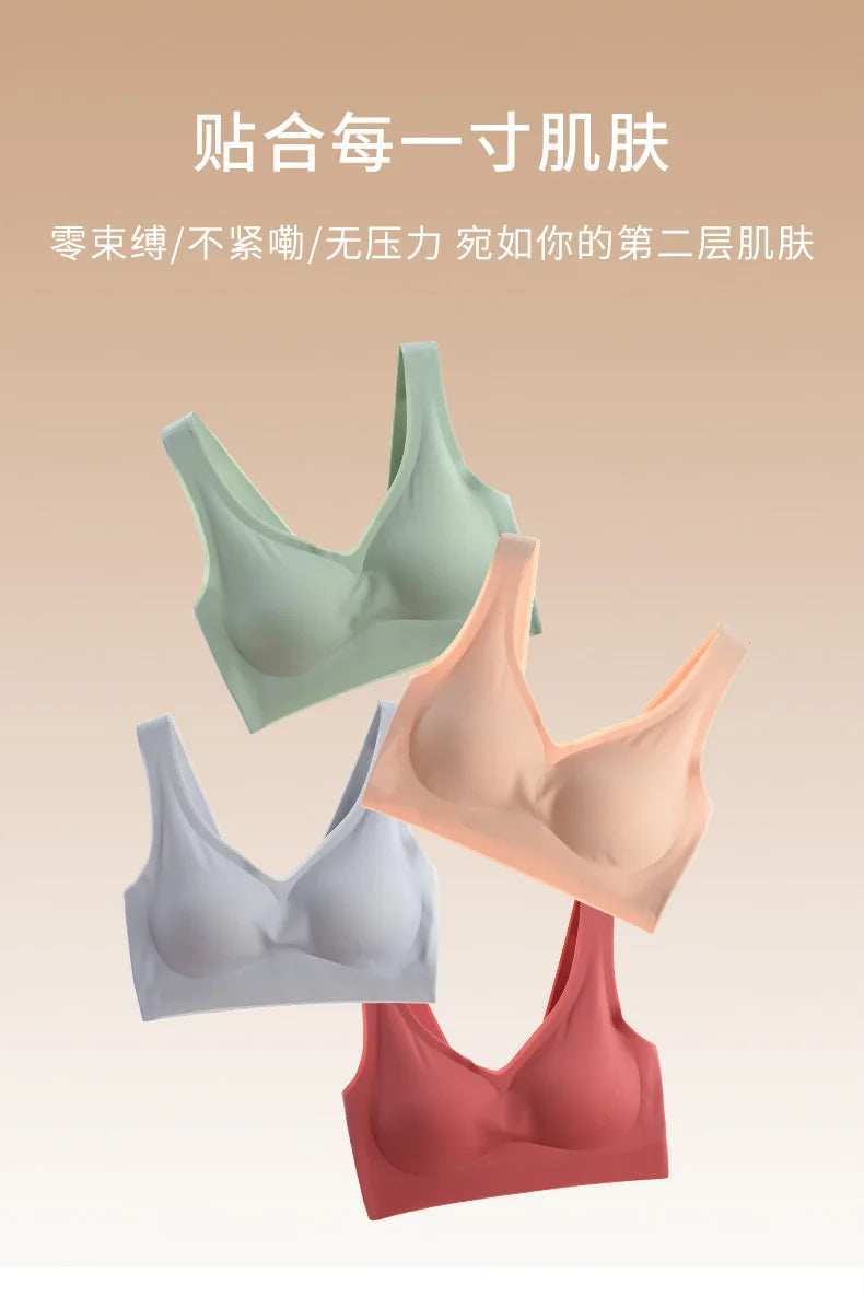 M-7XL Seamless Sport Bra Push Up Bra for Women Wireless Comfort Underwear Sport Brassiere Femme Plus Size Bralette Sexy Lingerie