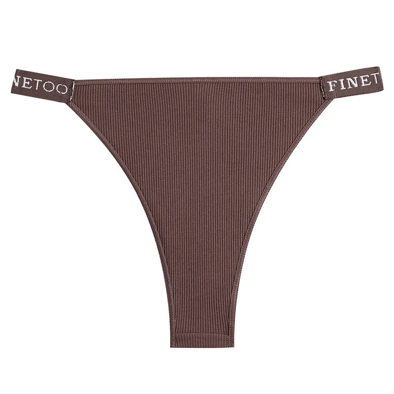 Women Cotton Maillard Brazilian Sexy Panties Breathable Low Waist Female Underwear Soft Solid Color Intimates High Elastic Linge