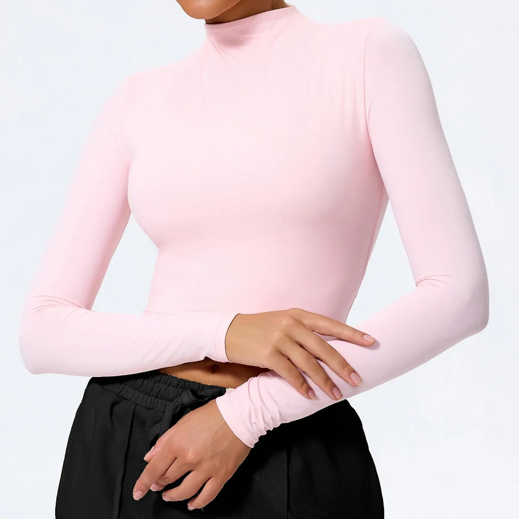 Hearuisavy Summer Women's Fitness Long Sleeved Shirt Lightweight Gym Workout Top Breathable Quick Drying Yoga Clothing Sportwear