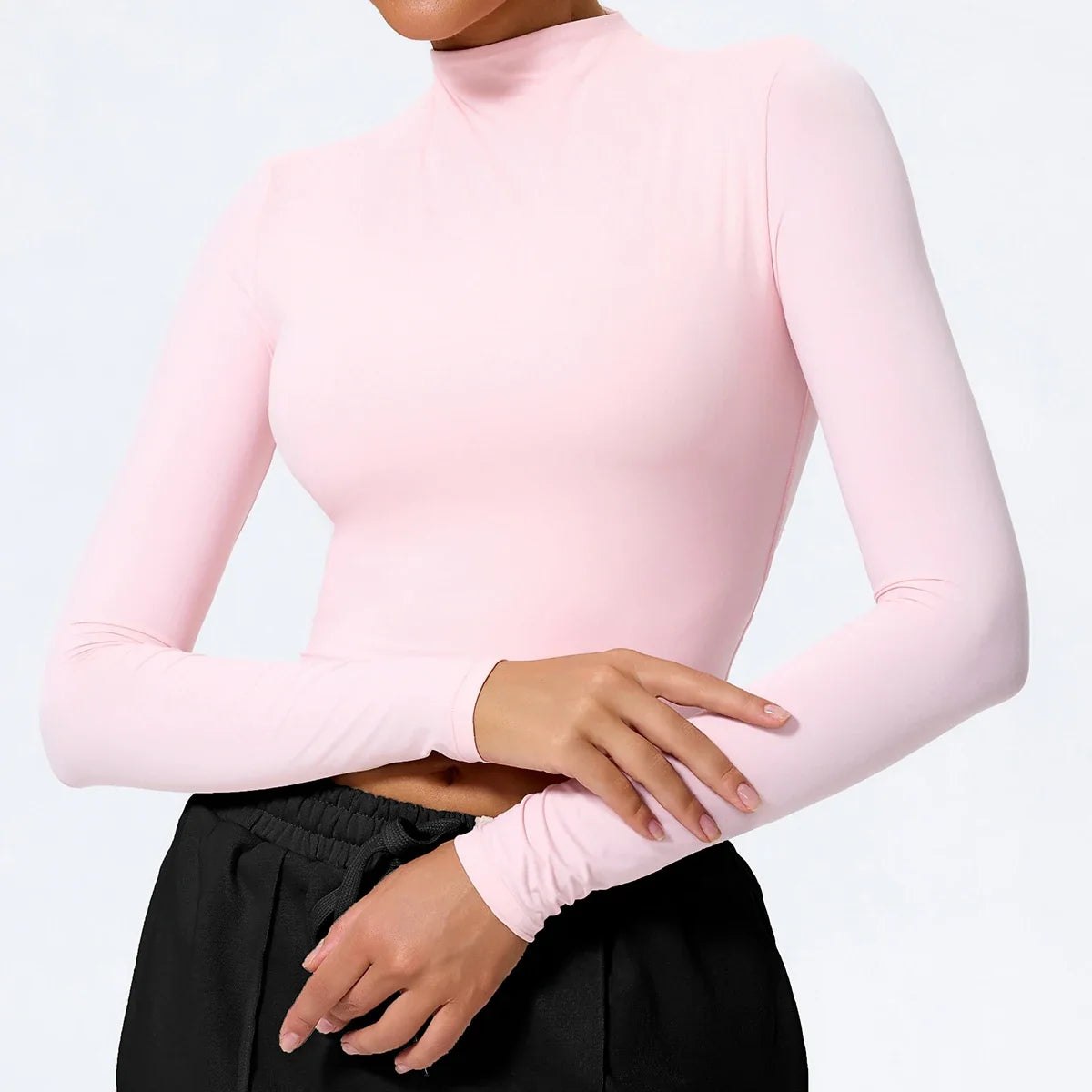 Hearuisavy Summer Women's Fitness Long Sleeved Shirt Lightweight Gym Workout Top Breathable Quick Drying Yoga Clothing Sportwear