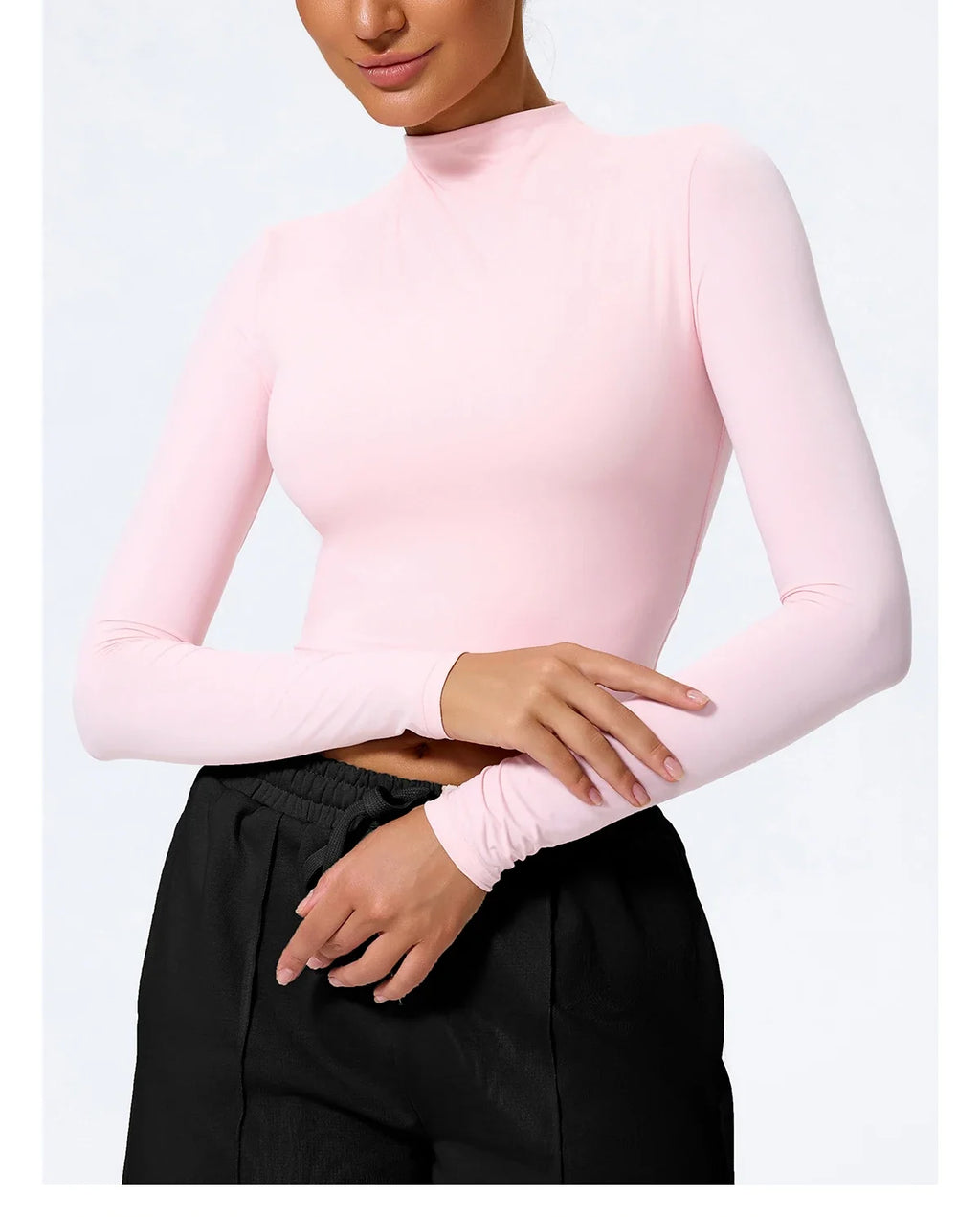 Hearuisavy Summer Women's Fitness Long Sleeved Shirt Lightweight Gym Workout Top Breathable Quick Drying Yoga Clothing Sportwear