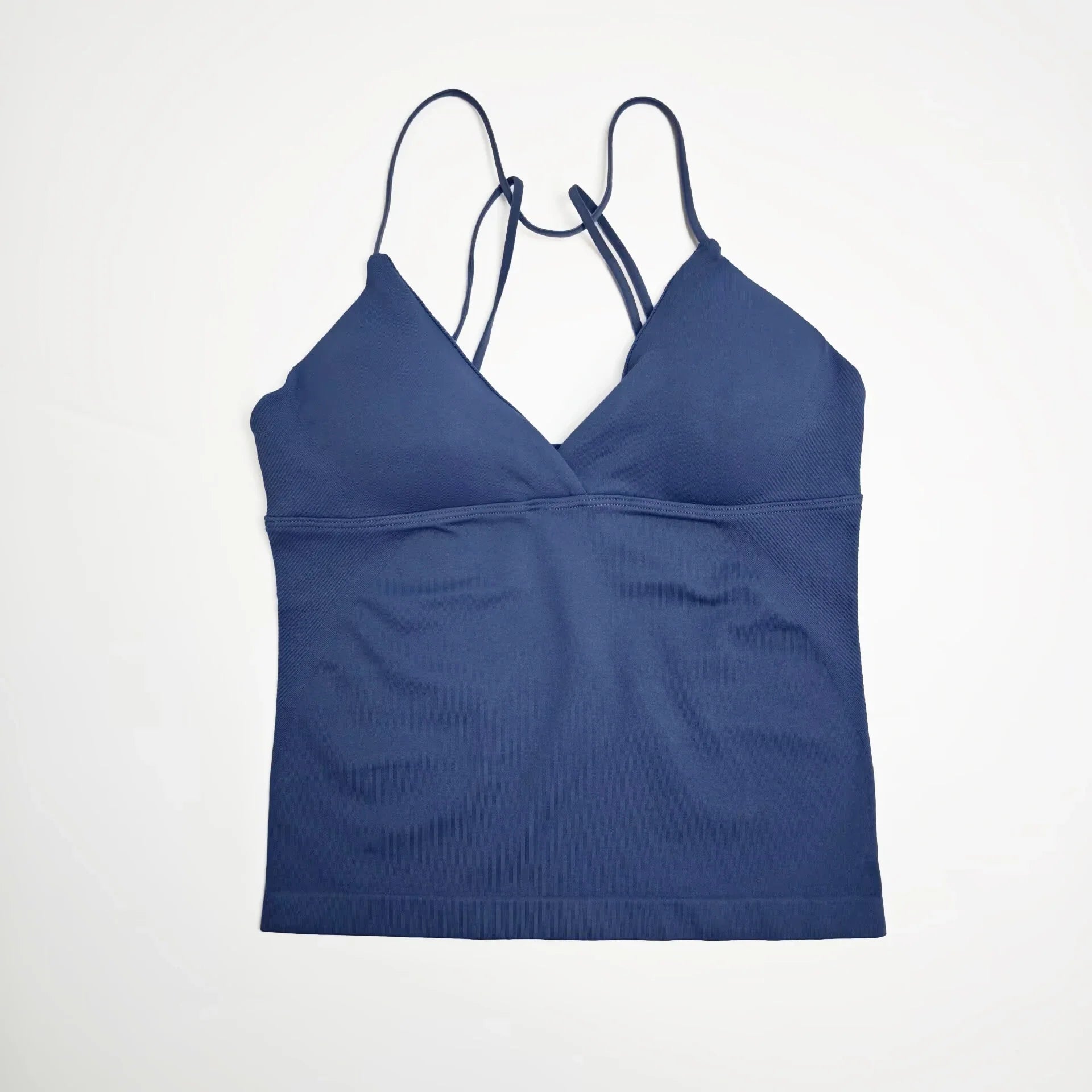 NCLAGEN Vision Twist Front Longline Top Gym Yoga Tops Women Quick Dry Thin Strap High Elastic Workout Vest Push-up Fitness Tank