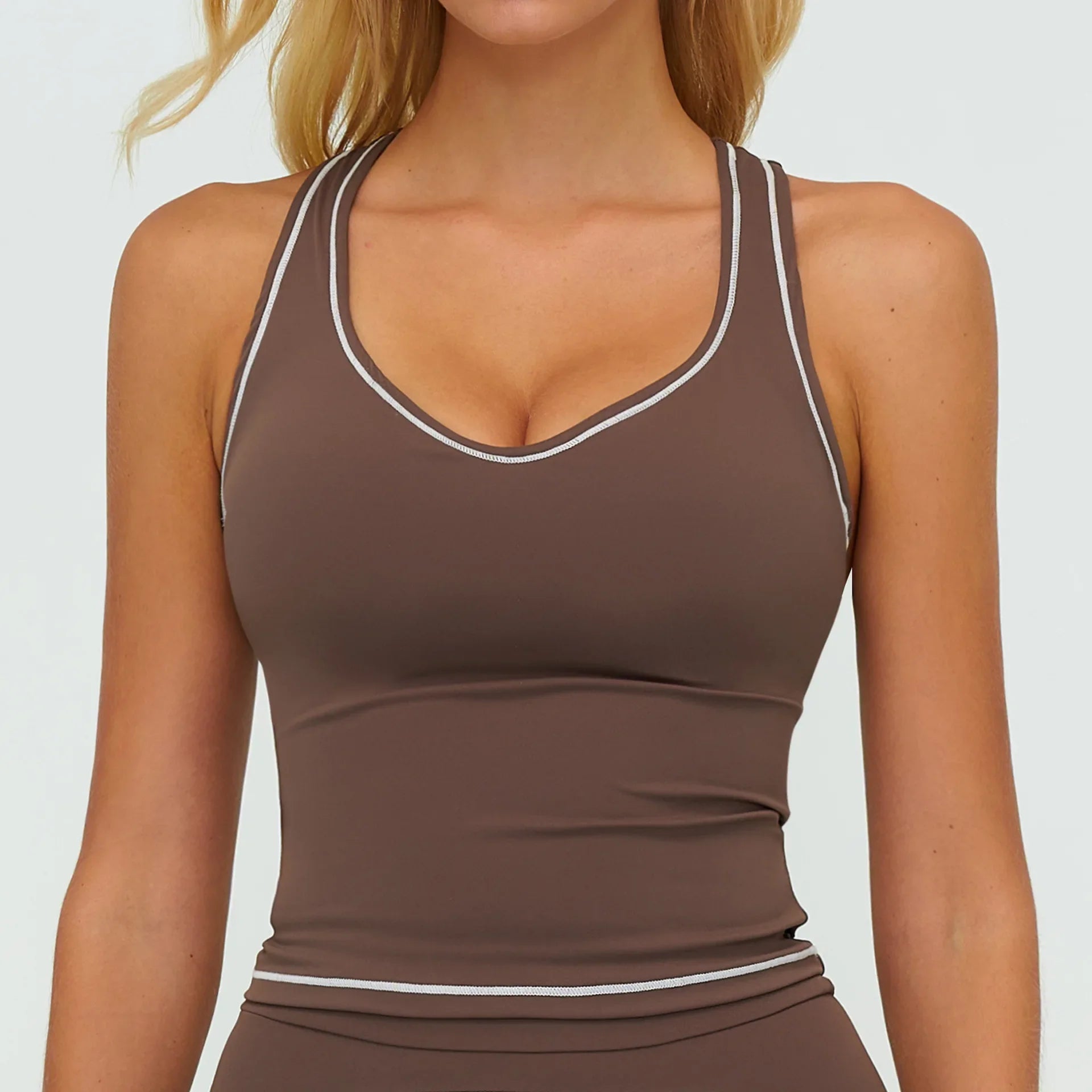 Woman Yoga Tank Top Gym Clothes Removable Chest Pad Fitness Bra Workout Halter Top Activewear Sexy Pilates Sports Vest Underwear