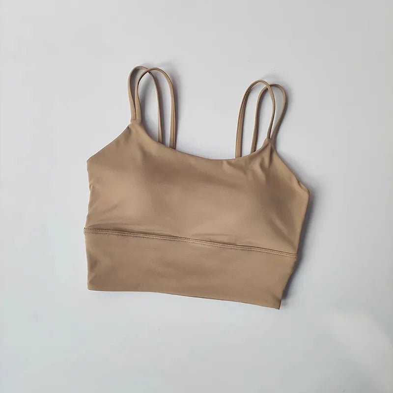 Professional Yoga Camisole Fixed Chest Mat Sports Underwear Women's Shockproof Breathable Beauty Vest Bra Running Top Gym Bra