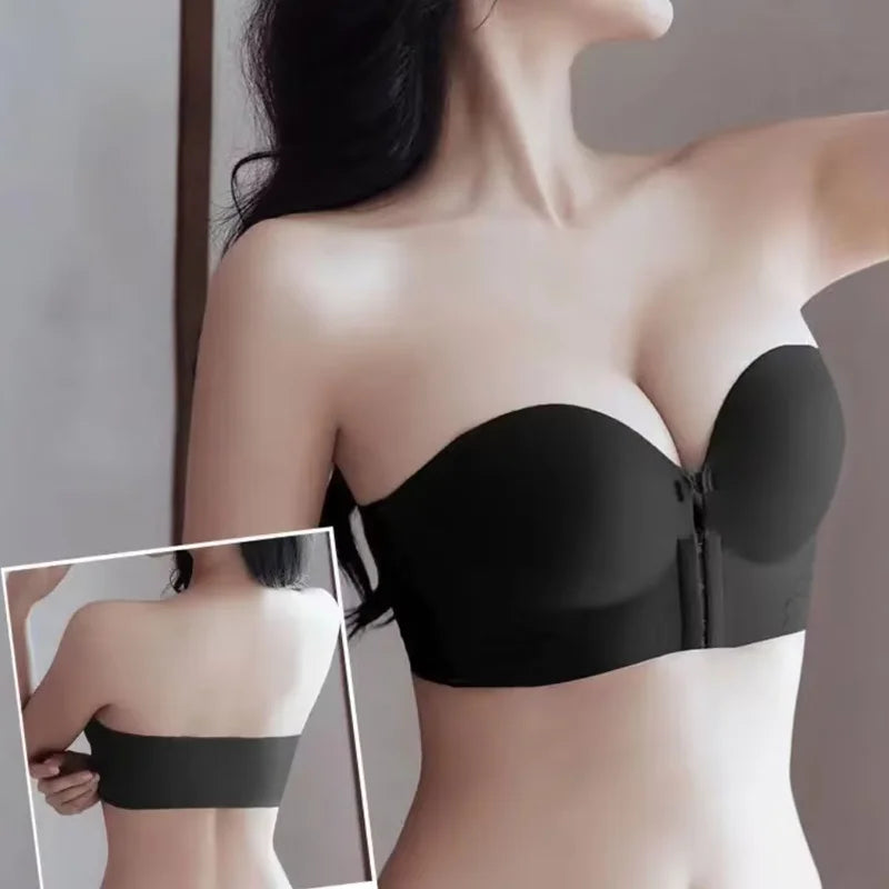 New Front Buckle Underwear Convenient Anti Sagging without Shoulder Strap Women's Bras without Steel Ring Seamless