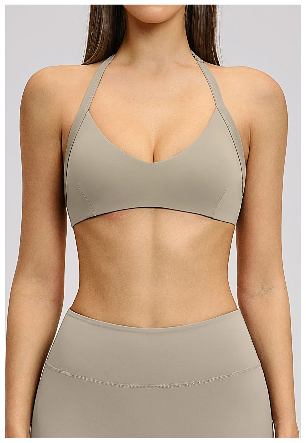 Summer Sports Bra Women Seamless Halter Top Fitness Bra High Support Push-up Open Back Gym wear Running Yoga Workout Underwear