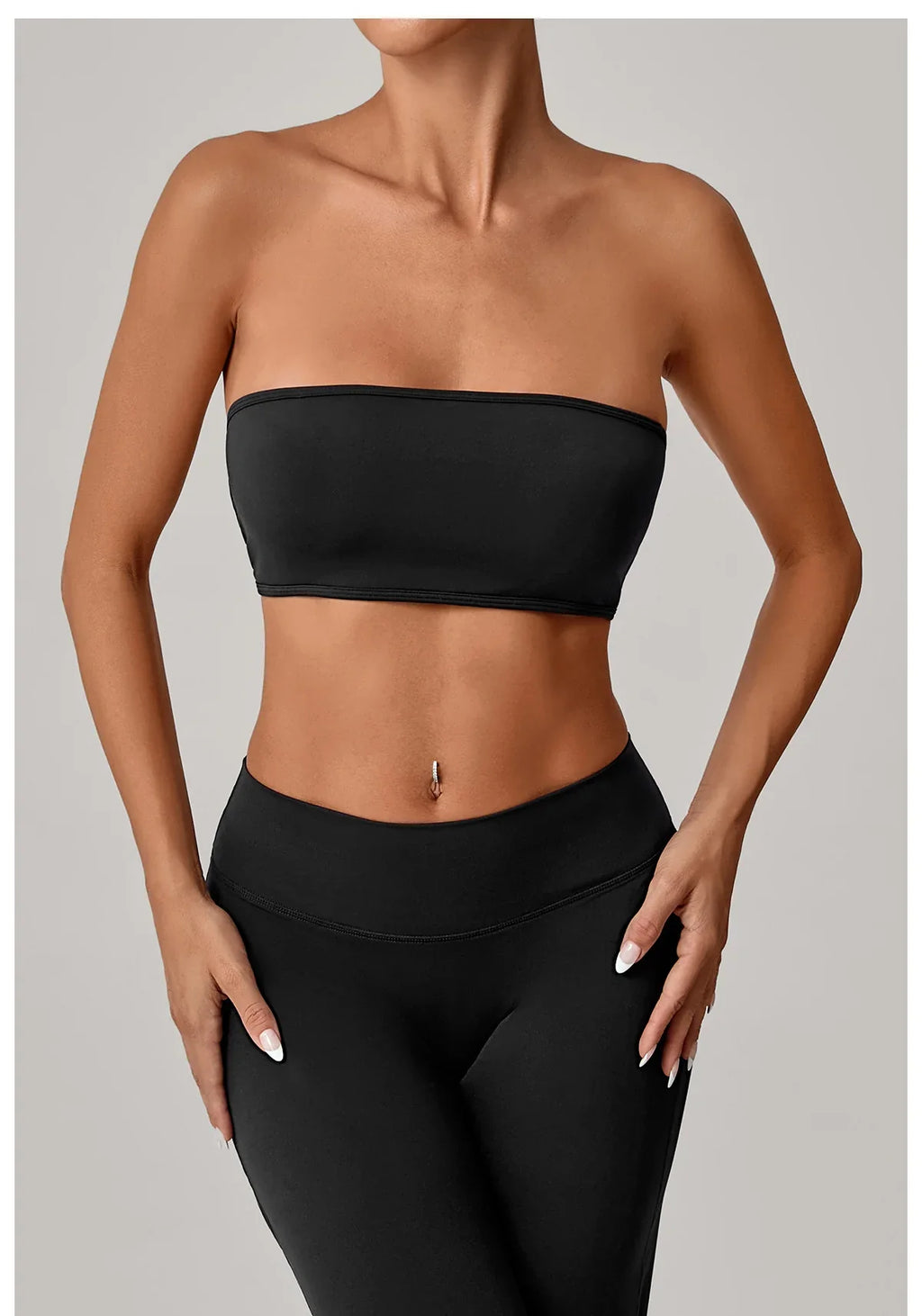 Women Strapless Sports Bra Gym Top Quick-Drying Yoga Clothes Women Tube Top Fitness Chest Wrap Underwear Workout Bra Female