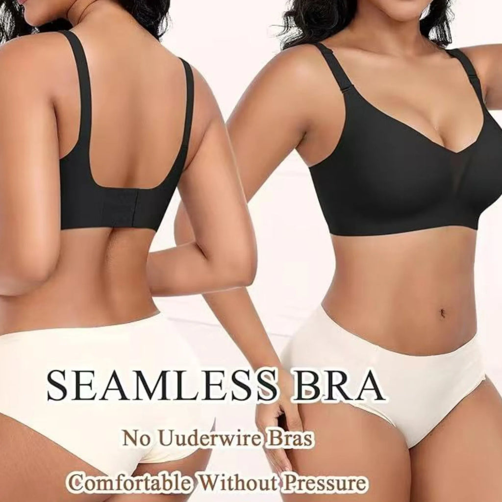 Women's Seamless Bra 3/4 Cup Thin Molded Cup Bra Thin Flattering Plus-size Soft Support Push-up and Comfortable Breathable Bra