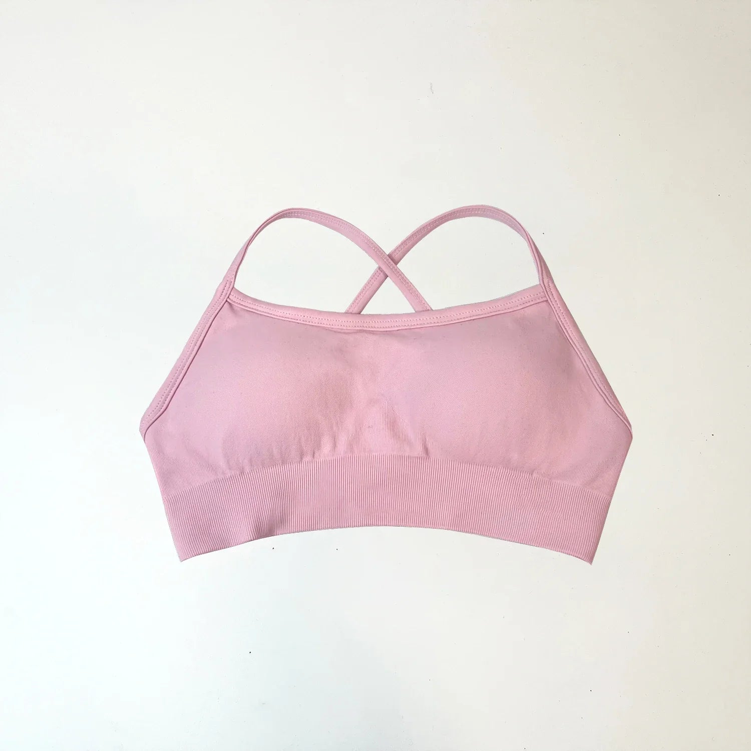 NCLAGEN Backless Sports Bra high support Fitness Underwear Back Cross Gym Crop Top Women Training Running workout Seamless Bras