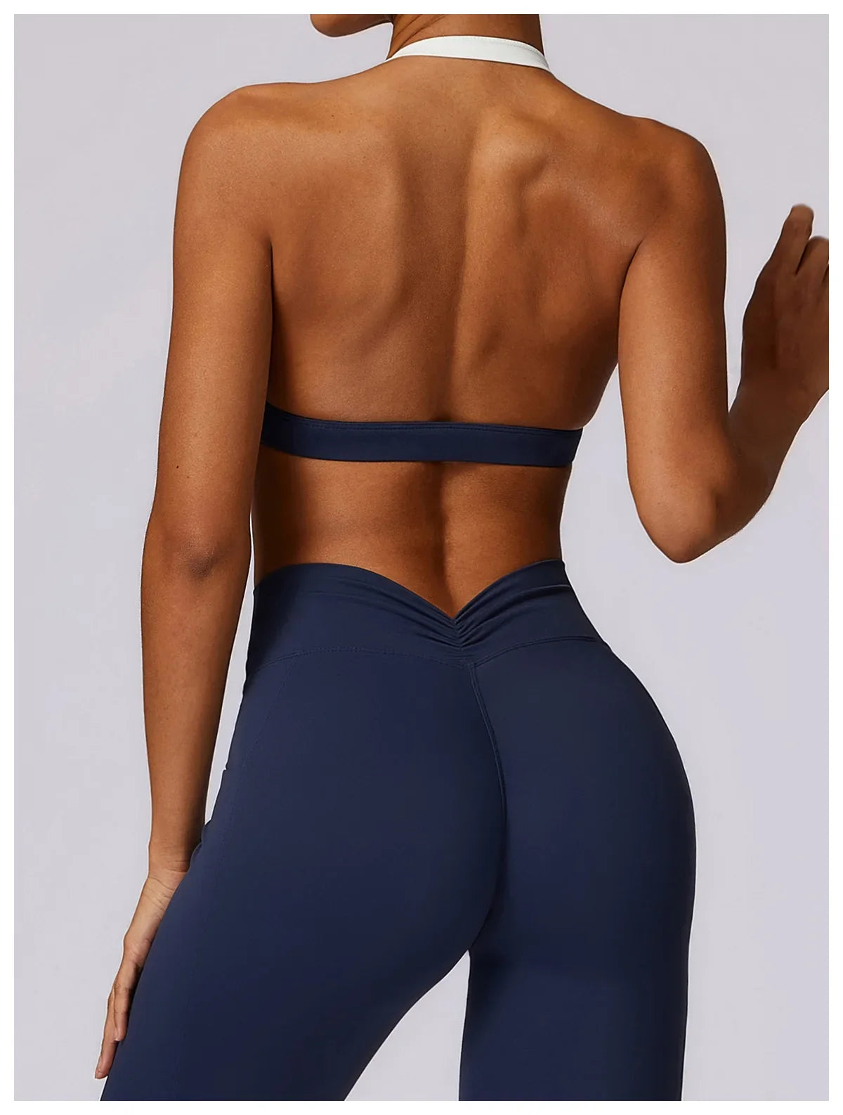 Gym Sport Bra Halter Sports Bra Anti-sweat Breathable Yoga Bra Shockproof Crop Top Fitness Top Push Up Workout Top Women