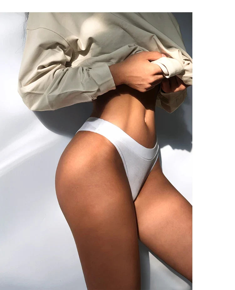 Sexy Thongs Seamless Women Panties Cotton G String Fashion Underwear Female Briefs Girls Lingerie Simple Sporty Style Size S-XL