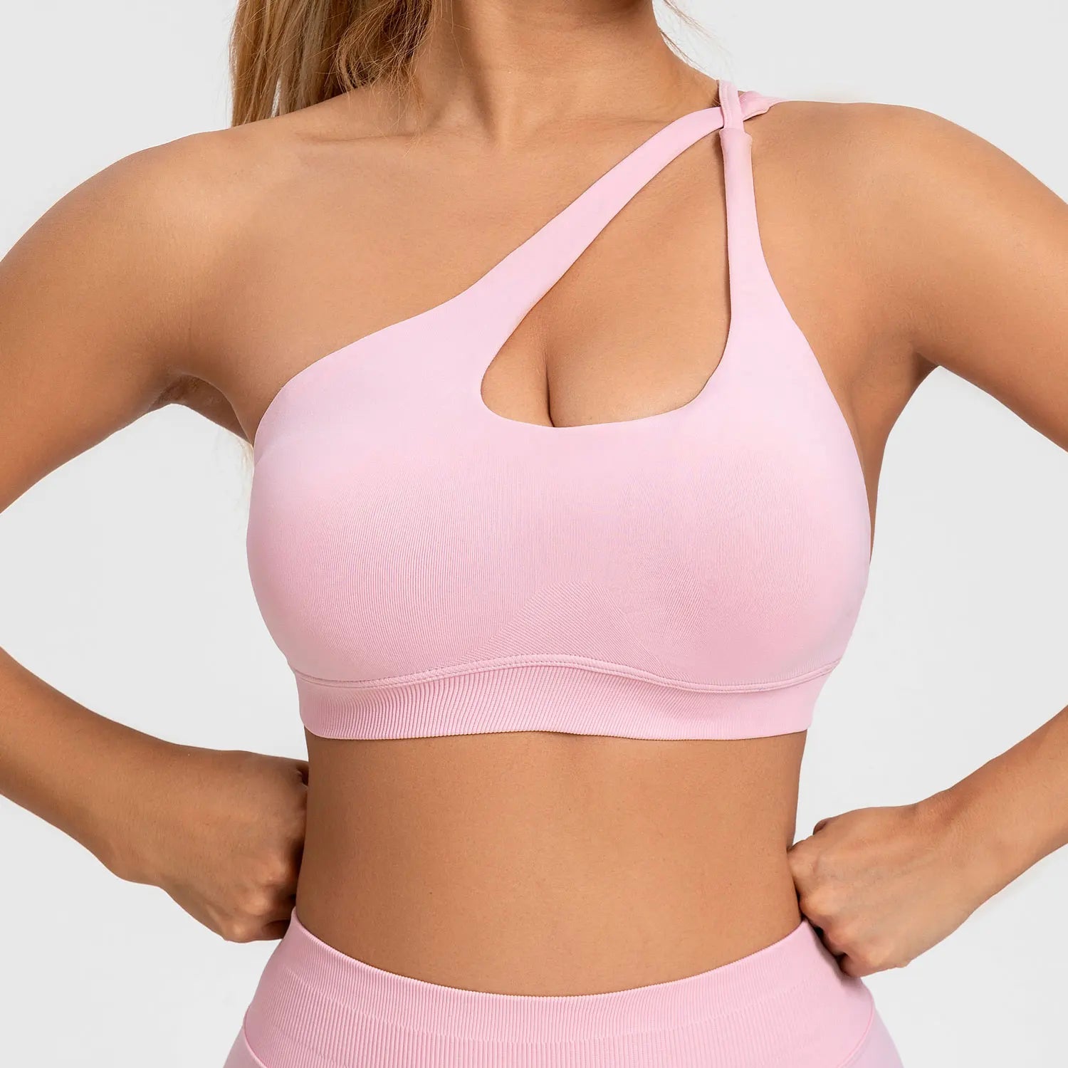 NCLAGEN Asymmetric Sports Bra Gym Top Woman High Support Halter Backless Fitness Speed Activewaer Workout Seamless Underwear