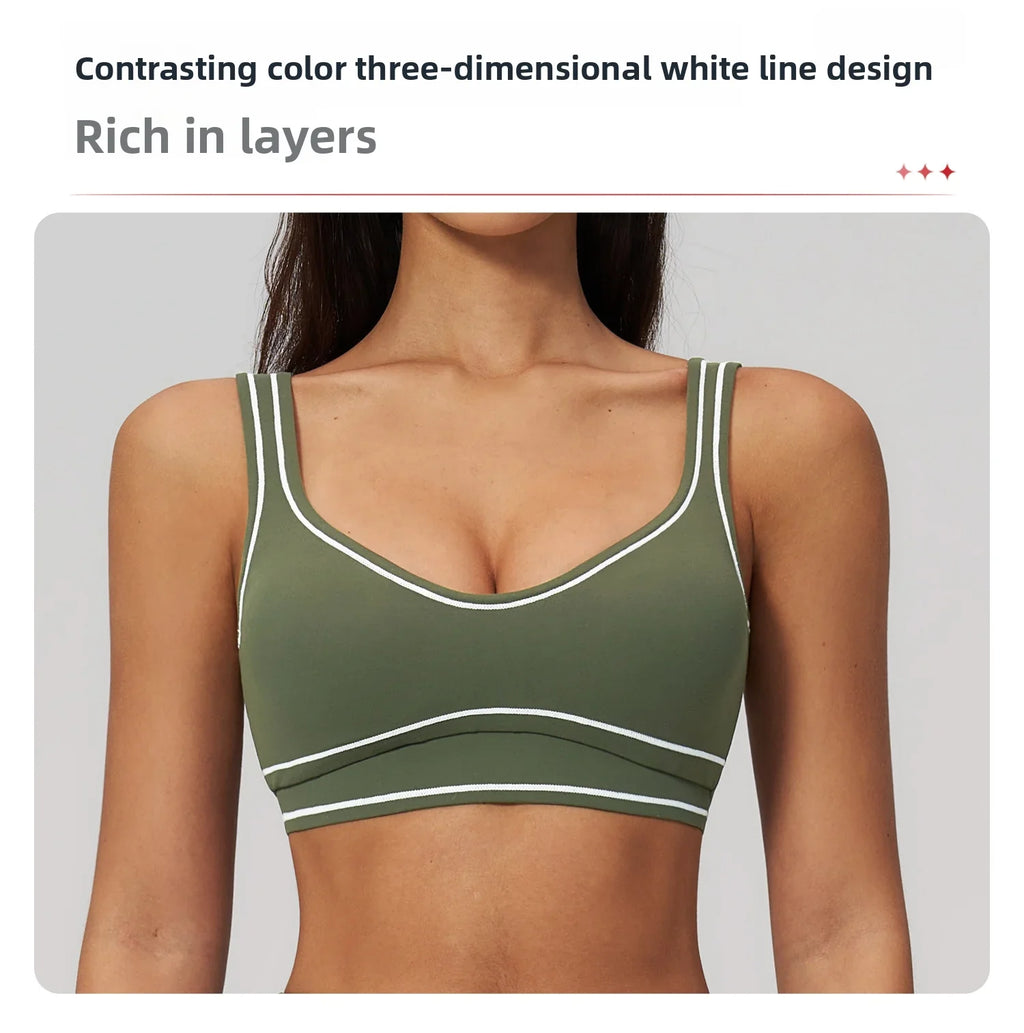 Breathable Sports Bra Women Shockproof Fitness Tops Push Up Gym Crop Top Brassiere Sport Bras Gym Workout Top Summer Yoga Bra