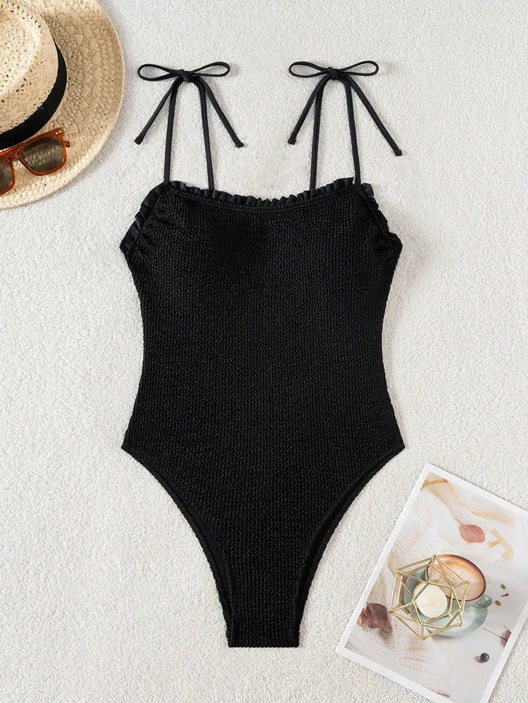 2026 New Black Sexy One Piece Swimsuits Closed Women Swimwear Push Up Swimming Wear Body Bathing Suits Beachwear Pool Bather
