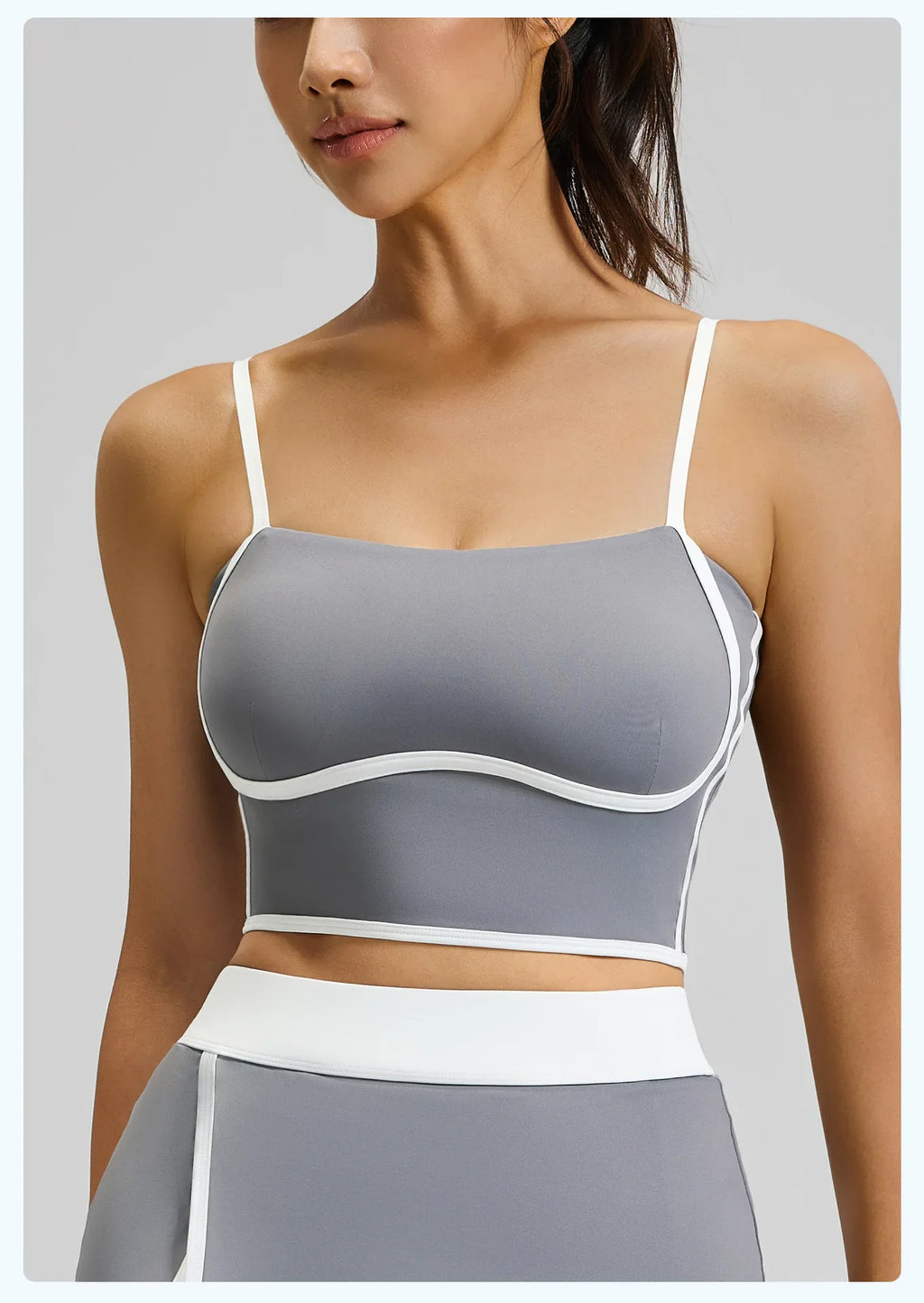 Summer Hot Sale Solid Color Women Fitness Bra Tights Yoga Vest High Strength Shockproof Gym Sports Top Push Up with Chest Pad