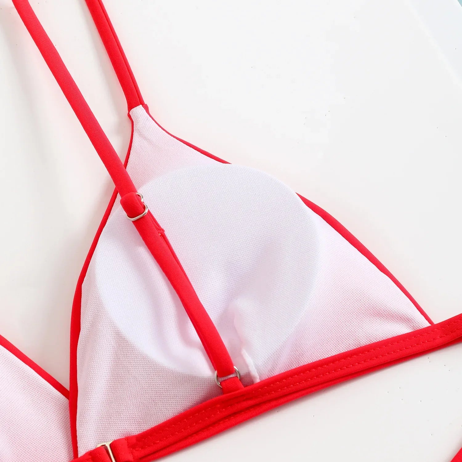 Summer 4 Piece Bikinis Sets Women Black White Mesh Half Sleeve Cover Up with High Waist Panties Swimsuit Bathing Suit Swimwear