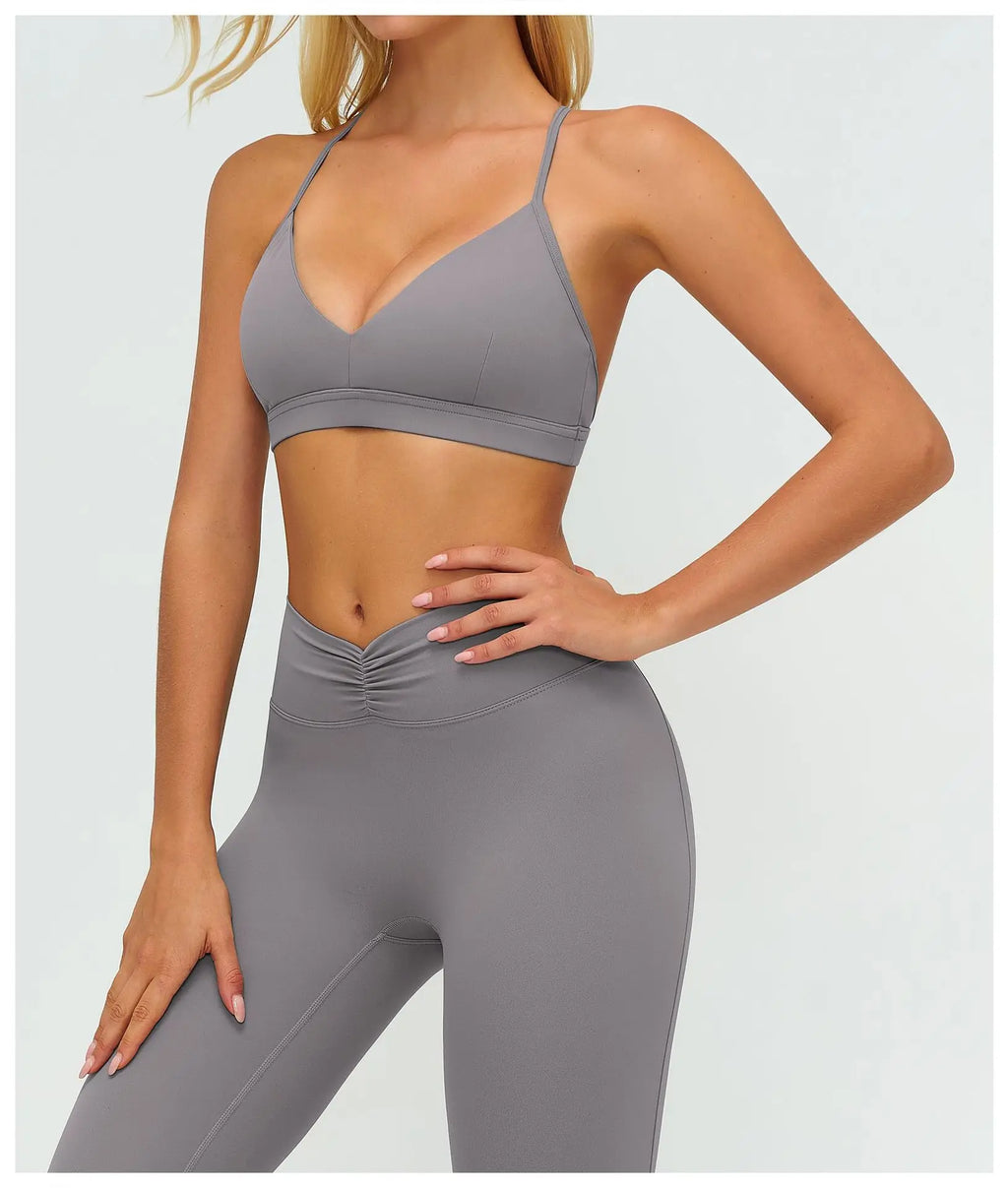 Workout Bra Women Cross Back Yoga Sports Bra Breathable Shock Proof Gym Fitness Push up Top Yoga Running Active Sportswear Vest