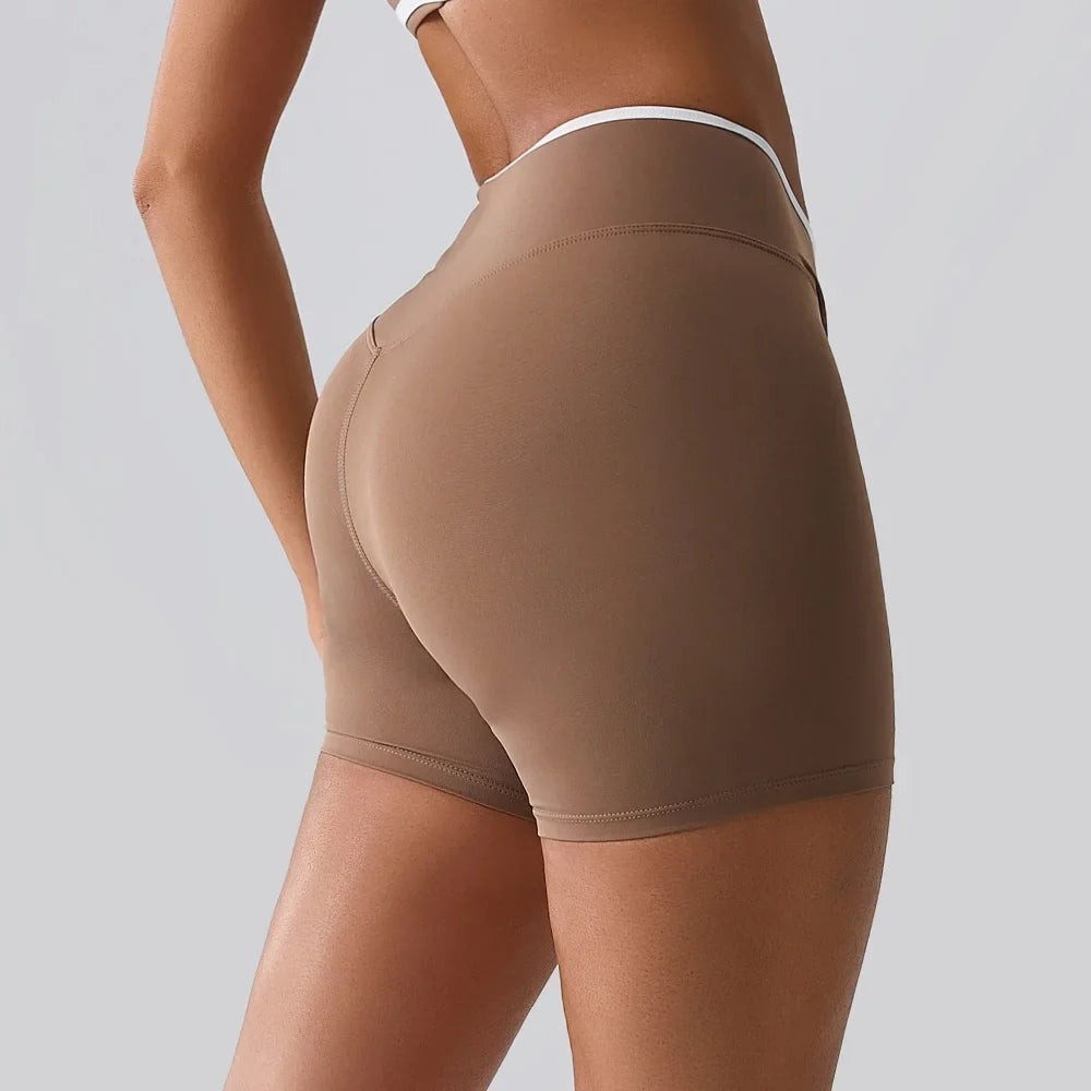 Sports Shorts Cross Waist Women Shorts Women Cycling Jogging Fitness High Waist Push Up Gym Shorts Leggings Women Yoga Clothing