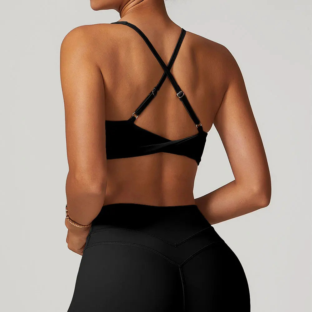 mikeyoga Women Sports Bra Gym Push Up Bra Running Bralette Yoga Top Stretch Underwear Workout Fitness Tank Top Women Sports Vest