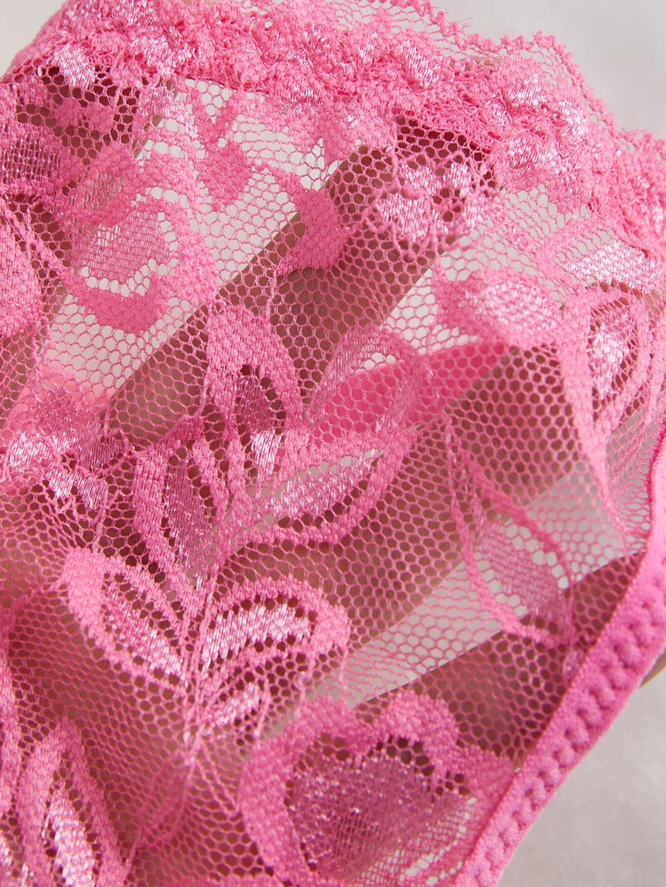 3-Pack Women's Sexy Lace Panties Underwear, Adjustable Strap Floral Lace Sheer Mesh Sexy Thong