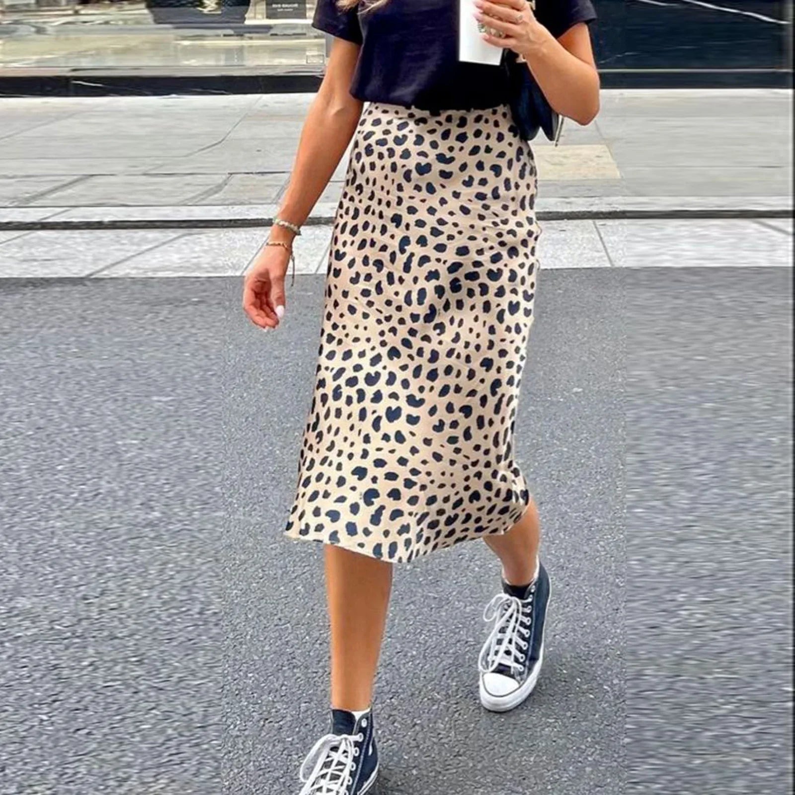 Women Summer Spring High Waist Skirts Fashion Vintage Solid Color Long Satin Texture Skirt Chic Female Long Skirts Mujer
