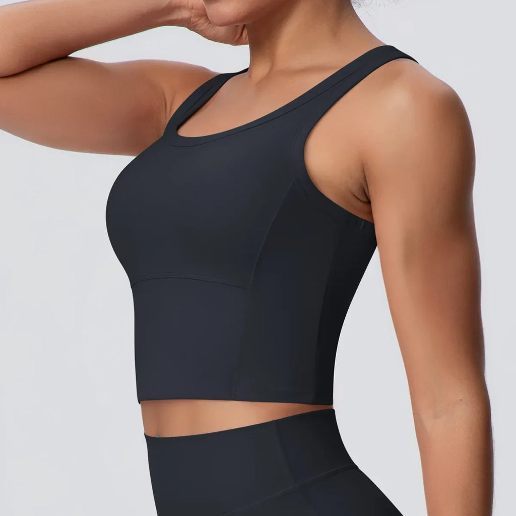 Sports Bra Women's Yoga Bra Fixed Chest Pad Gym Vest Shock-proof Workout Tops Yoga Clothes U-shaped Back Workout Fitness Running