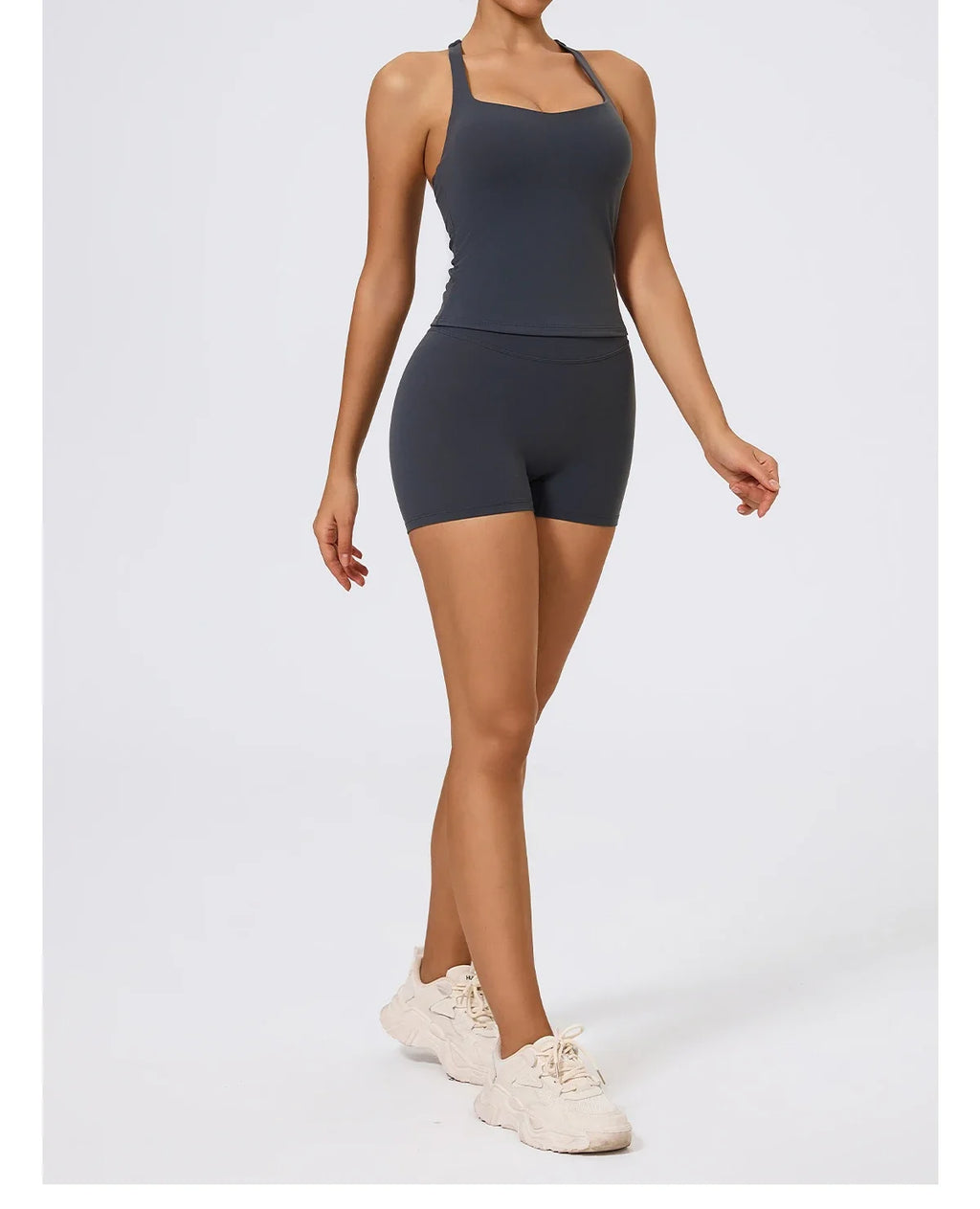 Hearuisavy Summer Woman Sports Vest I-Back Strap Design Gym Sportswear Breathable Quick Dry Fitness Tank Top Running Yoga Top