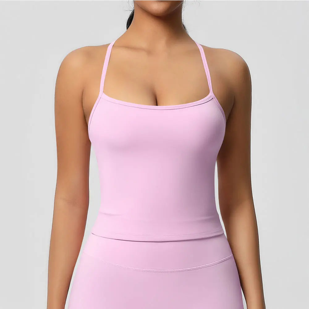 Fitness Bra Women Cross Back Yoga Sports Bra Breathable Shock Proof Gym Workout Push up Top Yoga Running Active Sportswear Vest