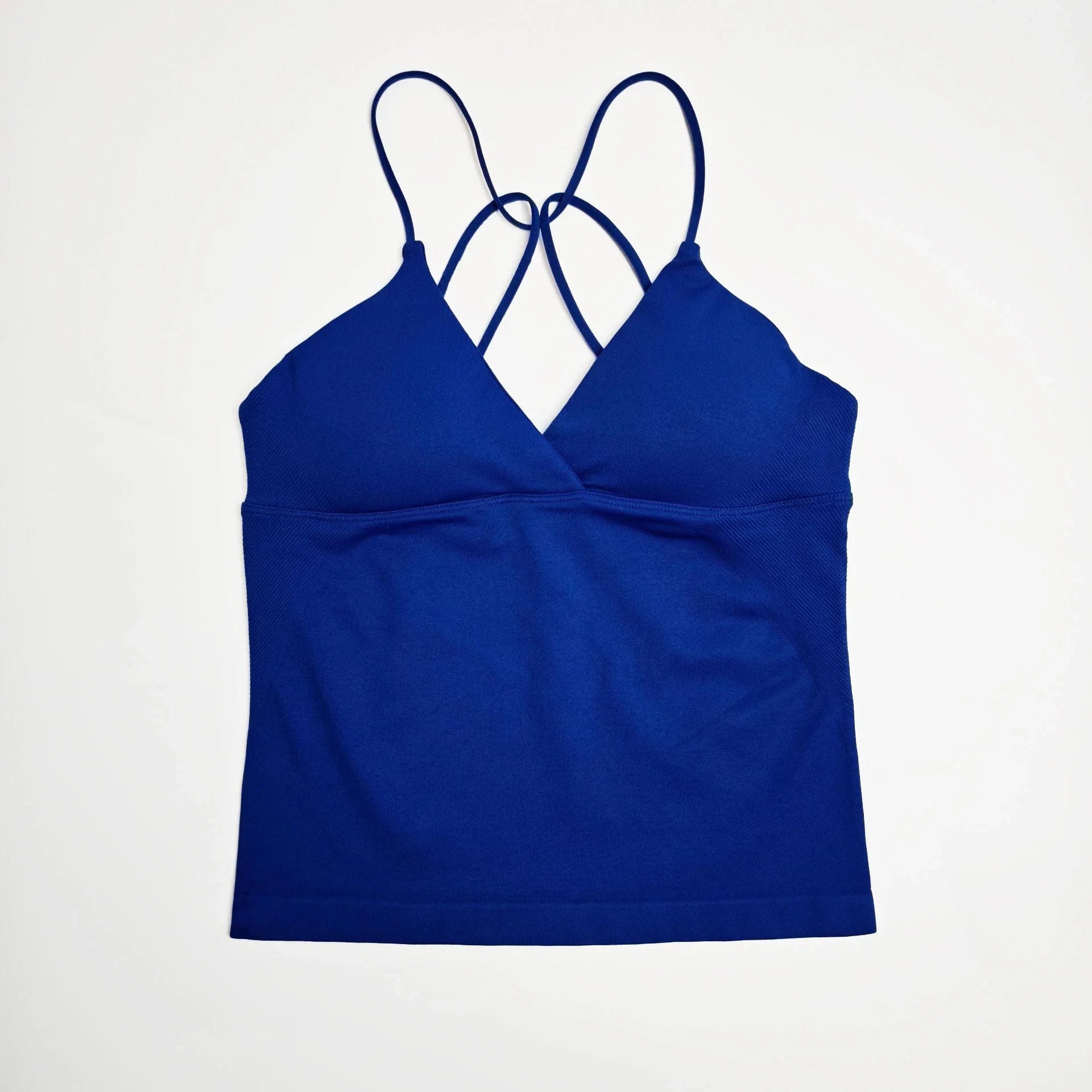 NCLAGEN Vision Twist Front Longline Top Gym Yoga Tops Women Quick Dry Thin Strap High Elastic Workout Vest Push-up Fitness Tank