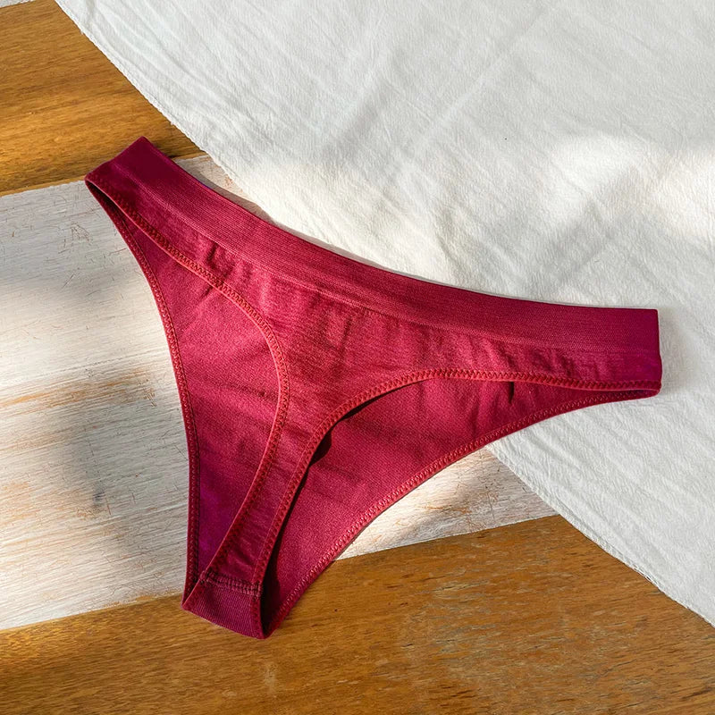 Low Waist Sexy Thong Women Panties G String Seamless Panties Underwear Sports Candy Color Yoga Girls Briefs Femlae Lingerie