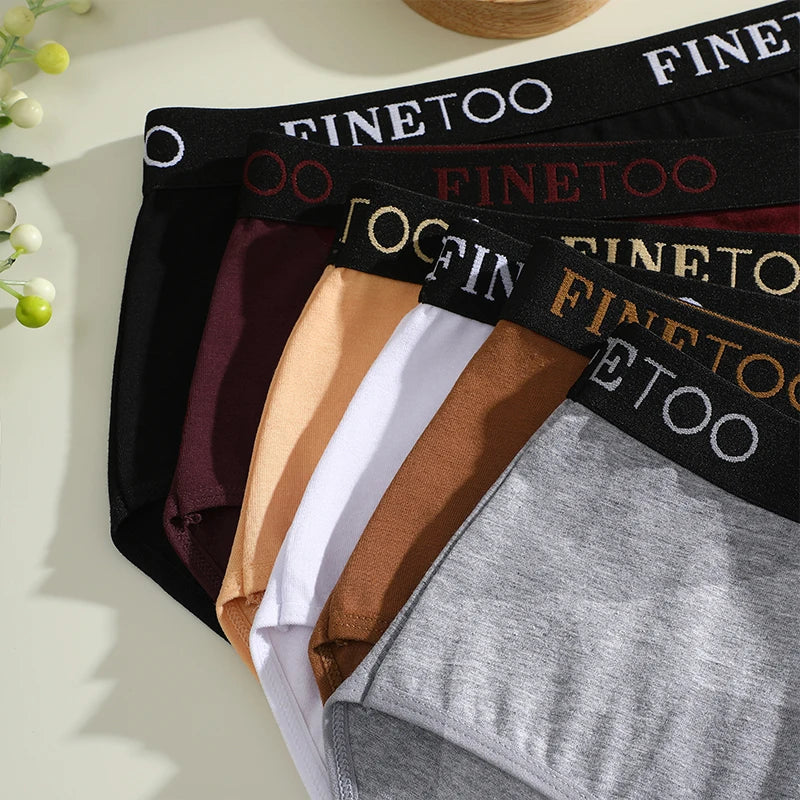 Finetoo 3Pcs/Set Women's Seamless Cotton Briefs Women Plus SizePanties Breathable Underwear Female Low Waist Soft Lingerie S-XXL