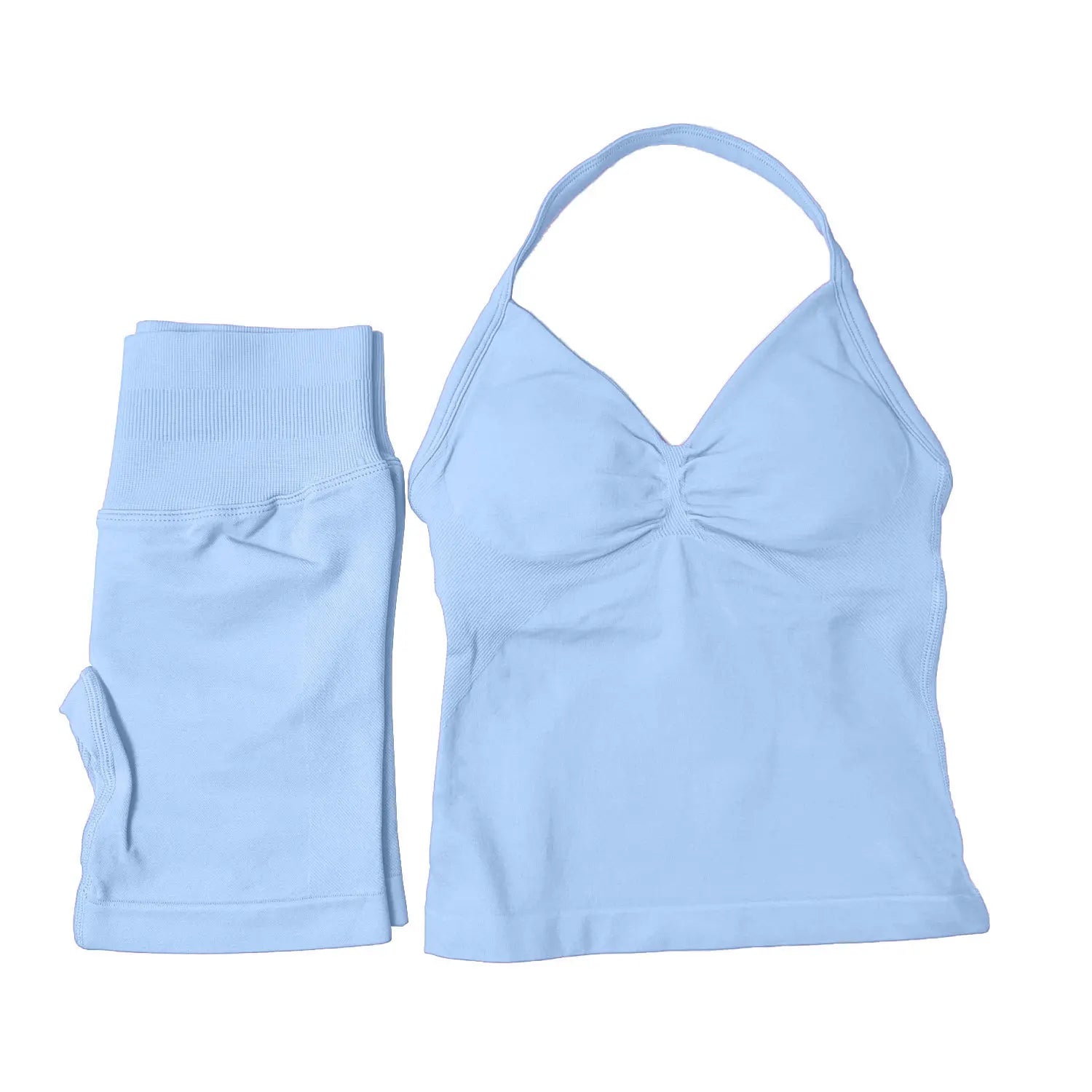 NCLAGEN Yoga Sets Women Gym Clothes ongline Strappy Top Shorts Activewear Sports 2 Piece Fitness Suit Running Workout Sportwear