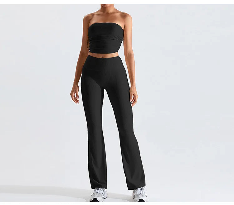 Sexy Strapless Sports Bra Backless Gym Top Women Quick-Drying Yoga Clothes Women Top Fitness Chest Wrap Underwear Workout Bra