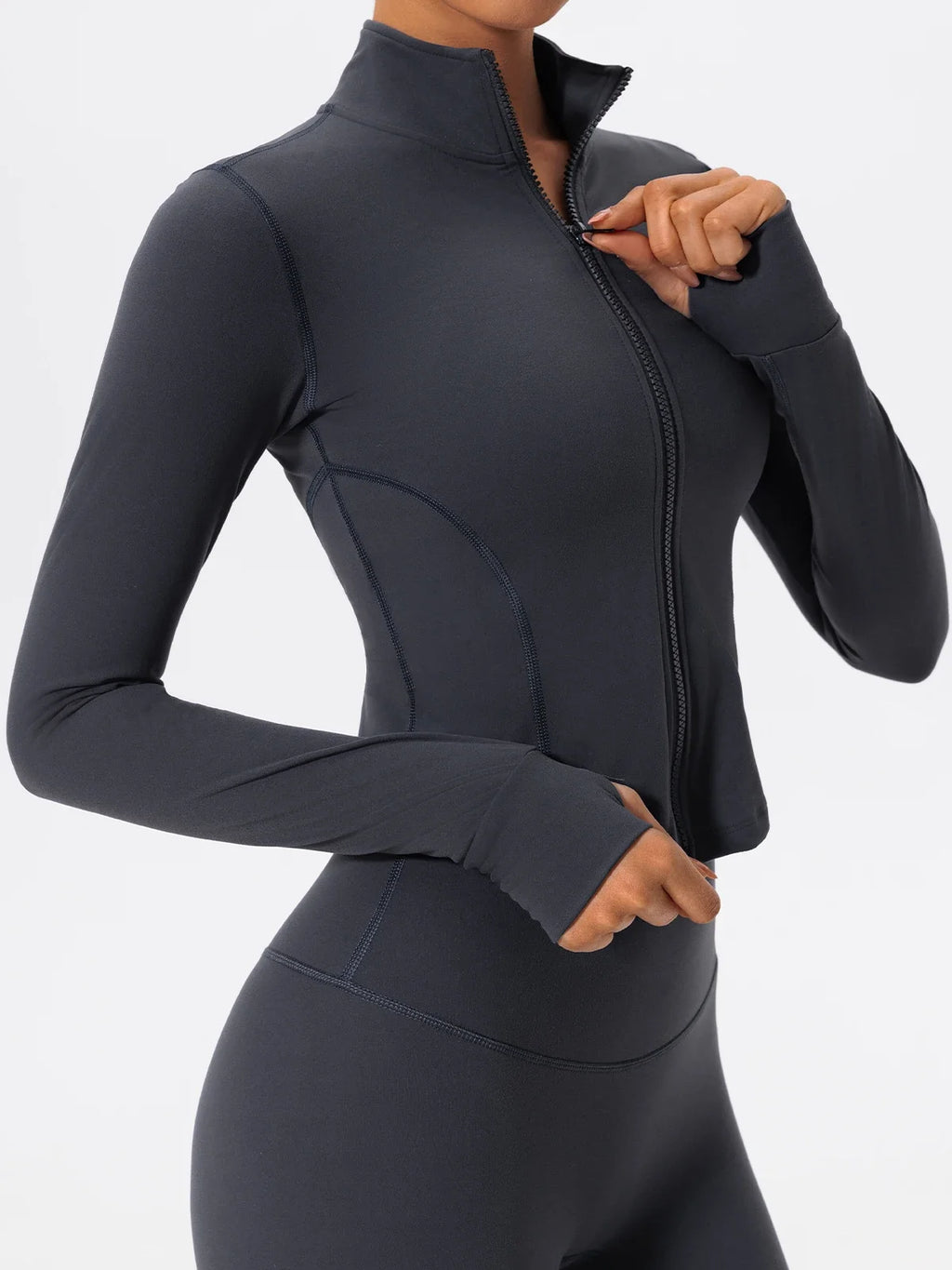 Hearuisavy Summer Ultra-Soft Fabrics Tight Sports Jackets Women Zipper Gym Yoga Clothes Female Quick-Dry Long Sleeve Sportswear