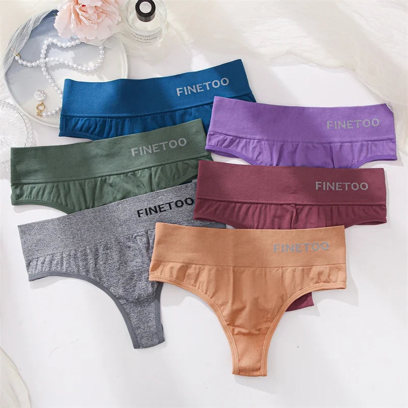 M-2XL Seamless Thongs Women High Waist G-string Ladies Comfortable Bikini Panties Soft Thong Underpants Girls Underwear Lingerie