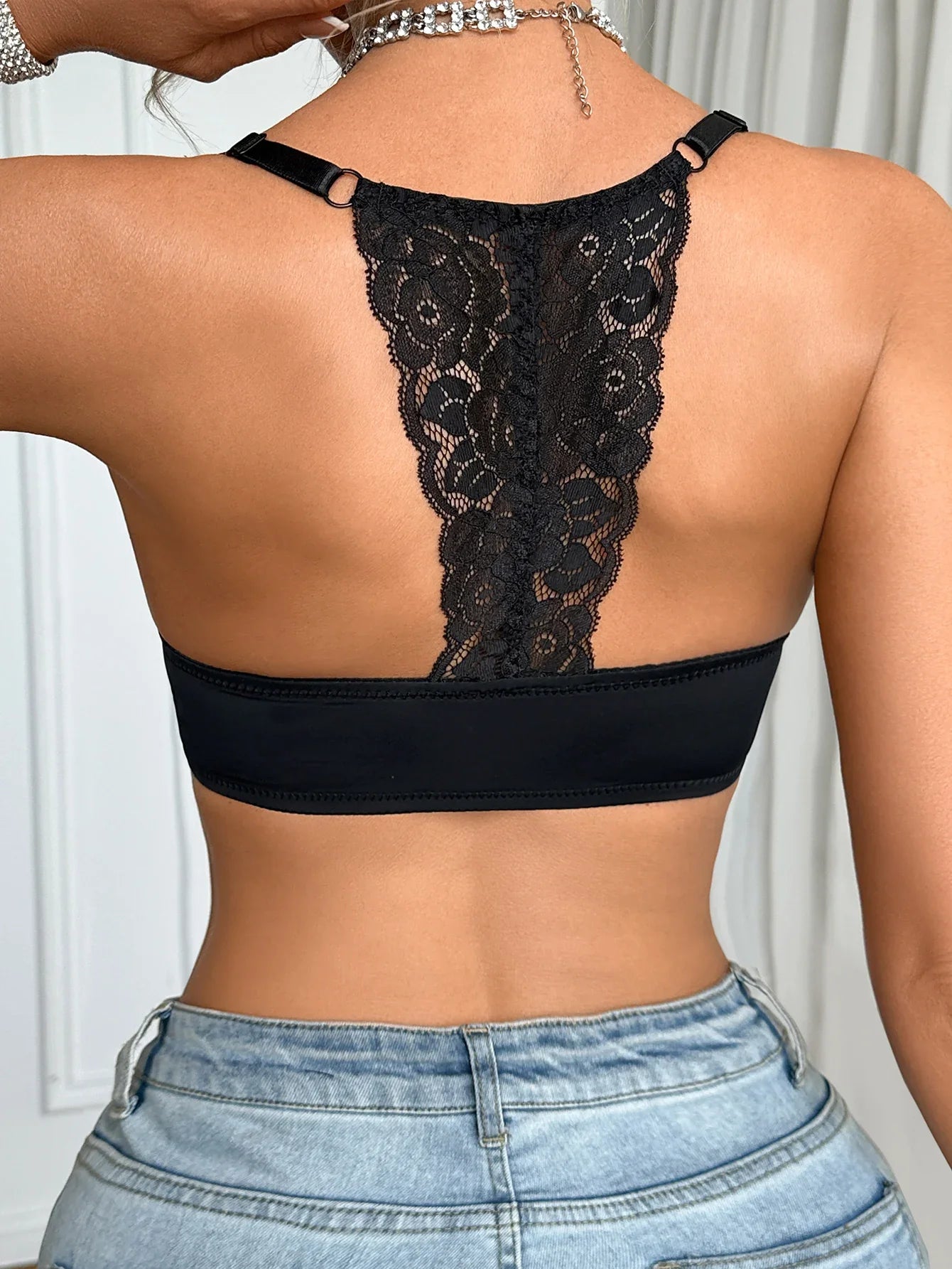 Sexy Lace Women's Push-Up Bra Delicate Patterned Lace Cups Underwear Elegant Back Beauty Design Bra for woman