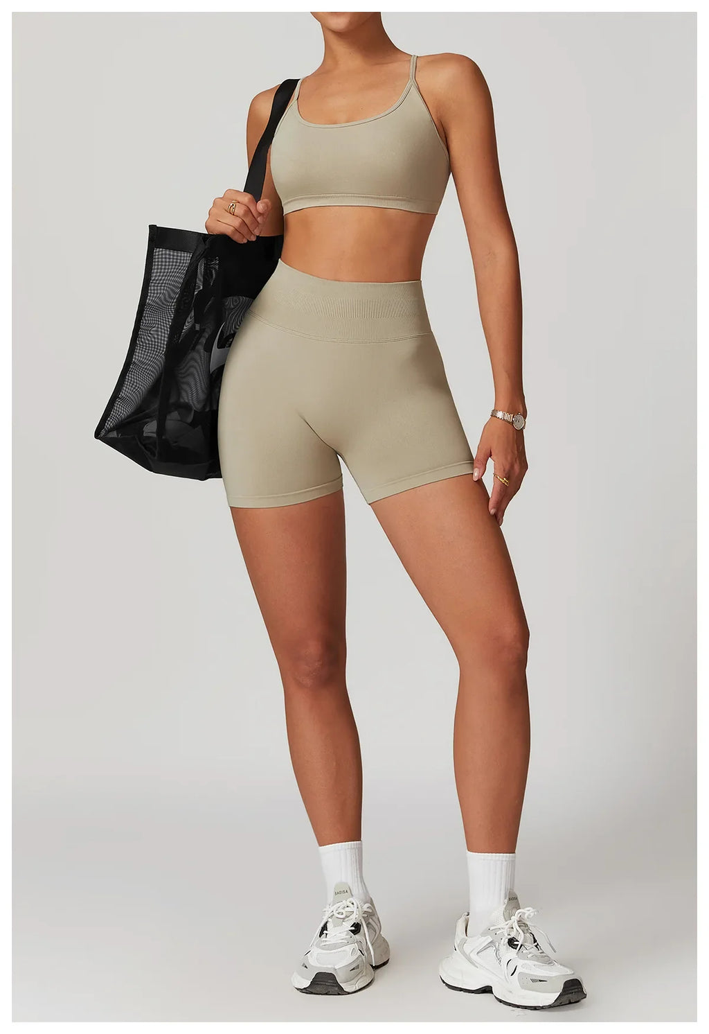 High Waist Shorts Seamless Yoga Shorts Workout Fitness Lift Peach Butt Fitness Tight Gym Running Body Shaper Pants Ribbed Shorts
