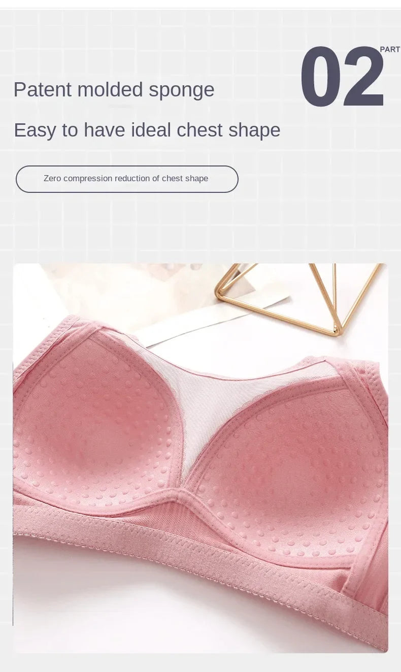 42-44 B/C Large Cup Underwear for Women Bra Large Size Comfortable No Steel Bra Fashion Bralette Tops Middle Aged Lingerie