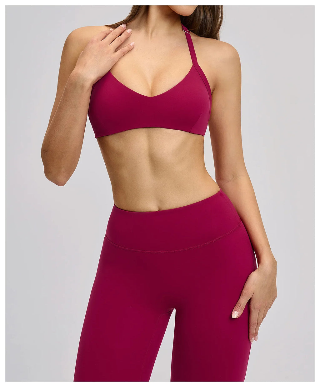 Summer Sports Bra Women Seamless Halter Top Fitness Bra High Support Push-up Open Back Gym wear Running Yoga Workout Underwear