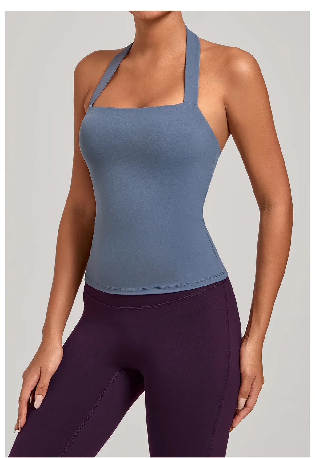 Sports Yeautifulback Breathoga Vest Neck Hanging Detachable Chest Pad Women Bra High Elasticity Slim Bable Running Sports Vest