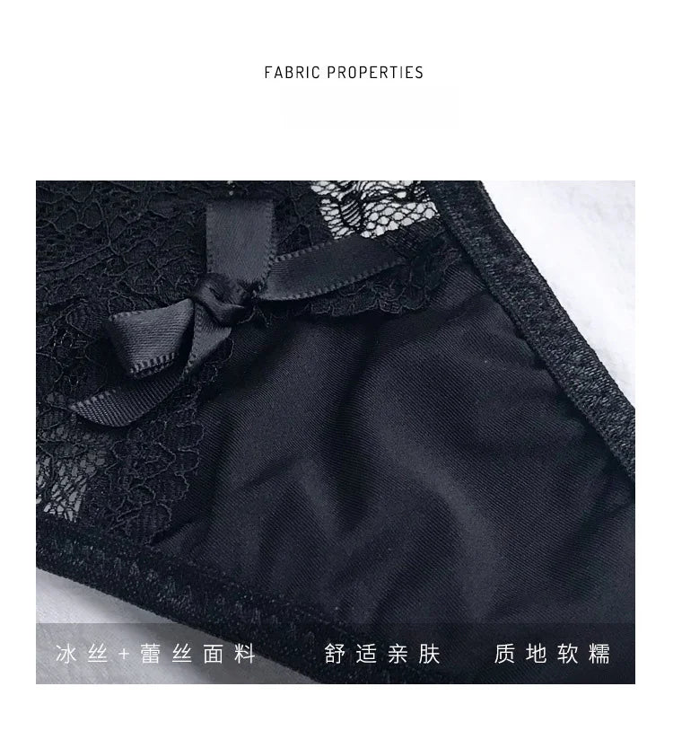 High Quality Sexy Women Panties Transparent Hollow Out Underwear Girls Briefs Lace Underpants Lingerie Girls G string Intimates