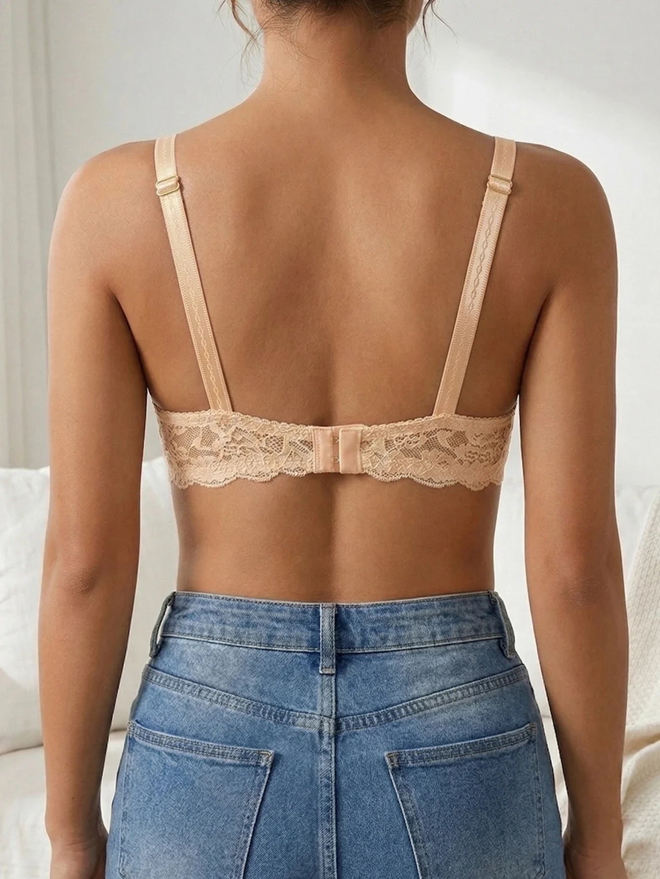 1PCS Floral Lace Woman Bra Mesh Push Up Bra French Underwire Underwear Comfortable Thin Cup Bra Women