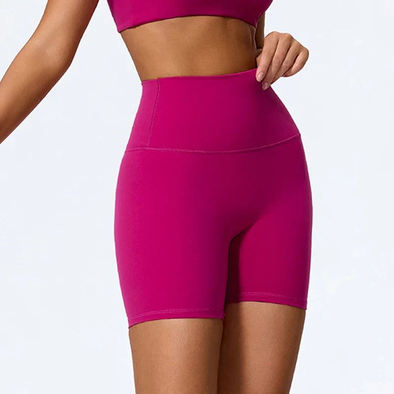 Hearuisavy Summer Soft Sports Shorts Buttock Lift Gym Leggings Women High Waist Yoga Shorts Women Running Cycling Workout Shorts