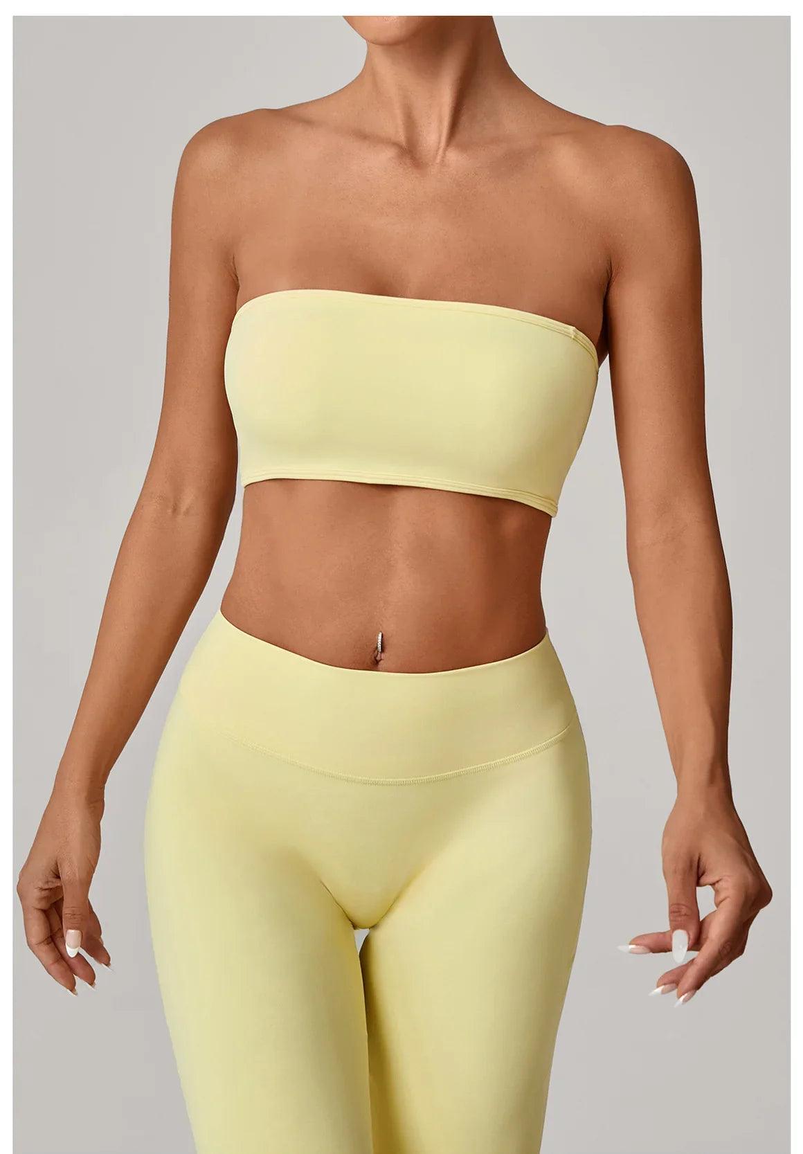 Women Strapless Sports Bra Gym Top Quick-Drying Yoga Clothes Women Tube Top Fitness Chest Wrap Underwear Workout Bra Female