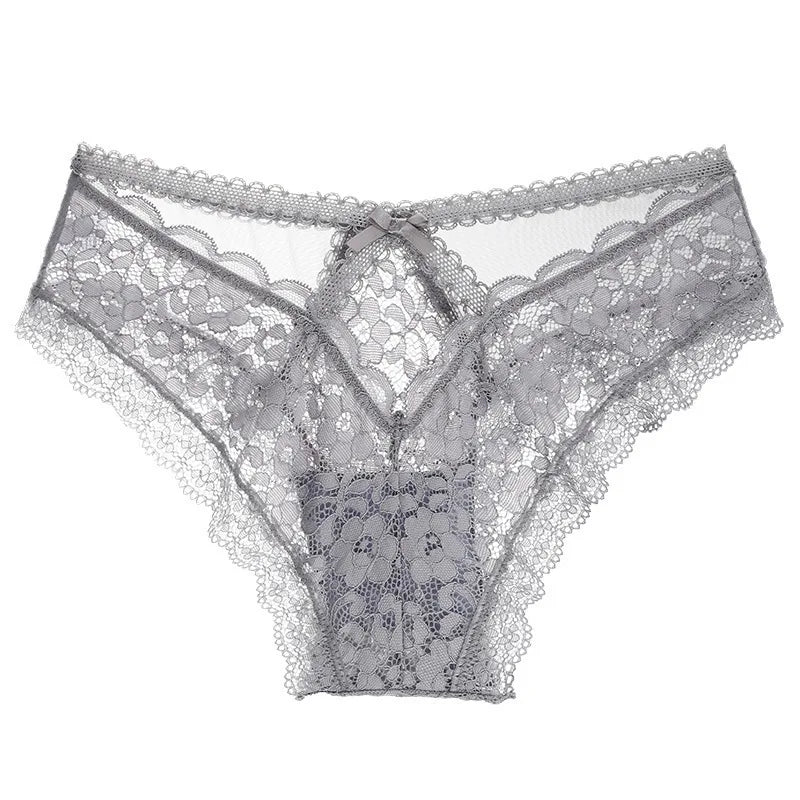 Lace Thin Sexy Girls Panties Seamless Women Briefs Thong Hollow Out G String Underwear Transparent Female Low Waist Lingerie
